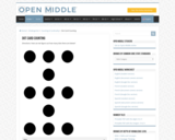 Open Middle Task: Dot Card Counting