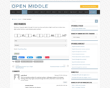 Open Middle Task: Order Numbers