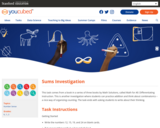 youcubed: Sums Investigation