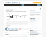 Open Middle Task: Fraction of an Amount