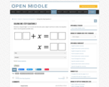 Open Middle Task: Solving One Step Equations 2