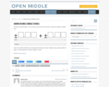 Open Middle Task: Adding Decimals