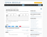 Open Middle Task:  Multiplying Decimals - Middle School