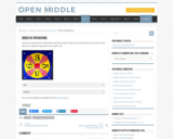 Open Middle Task: Order of Operations