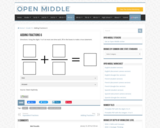 Open Middle Task: Adding Fractions - 6