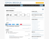 Open Middle Task: Order of Operations - 4