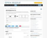 Open Middle Task: Multiplying Multiples of Ten 1