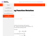 Using Function Notation I