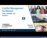 UWLP: Conflict Management for Women: Skills, Strategies, and Solutions