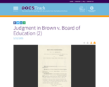 Judgment in Brown v. Board of Education