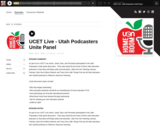 UCET Live - Utah Podcasters Unite Panel (UEN Homeroom S2Ep12)