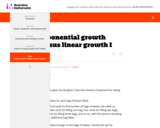 Exponential growth versus linear growth I