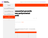 Exponential growth versus polynomial growth