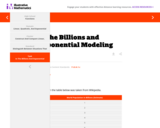 In the Billions and Exponential Modeling