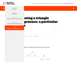 Showing a triangle congruence: a particular case