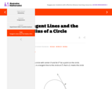 Tangent Lines and the Radius of a Circle