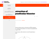 Construction of perpendicular bisector