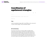 Coordinates of equilateral triangles