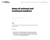 Sums of rational and irrational numbers