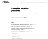 Complex number patterns