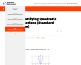 Identifying Quadratic Functions (Standard Form)