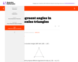 Congruent angles in isosceles triangles