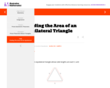 Finding the Area of an Equilateral Triangle