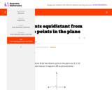 Points equidistant from two points in the plane