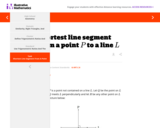 Shortest line segment from a point P to a line L