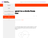 Tangent to a circle from a point