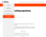 Rewriting equations