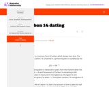 Carbon 14 dating