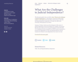 What Are the Challenges to Judicial Independence?
