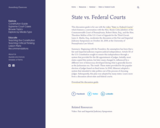 State vs. Federal Courts