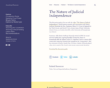 The Nature of Judicial Independence