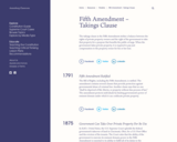 Timeline: Fifth Amendment – Takings Clause