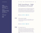 Timeline: Sixth Amendment – Right to Assistance of Counsel