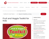 American Heart Association Fruit and Veggie Toolkit for Kids