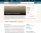Creating the US Constitution: Teaching Guide