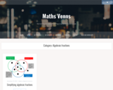 Maths Venn: Algebraic Fractions
