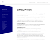 Mudd Math Fun Facts: Birthday Problem