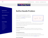 Mudd Math Fun Facts: Buffon Needle Problem