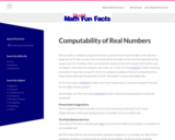 Mudd Math Fun Facts: Computability of Real Numbers