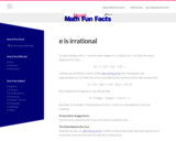 Mudd Math Fun Facts: e is irrational
