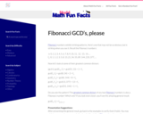 Mudd Math Fun Facts: Fibonacci GCDÕs, please