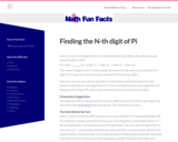 Mudd Math Fun Facts: Finding the N-th digit of Pi