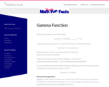 Mudd Math Fun Facts: Gamma Function