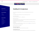 Mudd Math Fun Facts: GoldbachÕs Conjecture