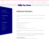 Mudd Math Fun Facts: Hailstone Numbers