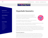 Mudd Math Fun Facts: Hyperbolic Geometry